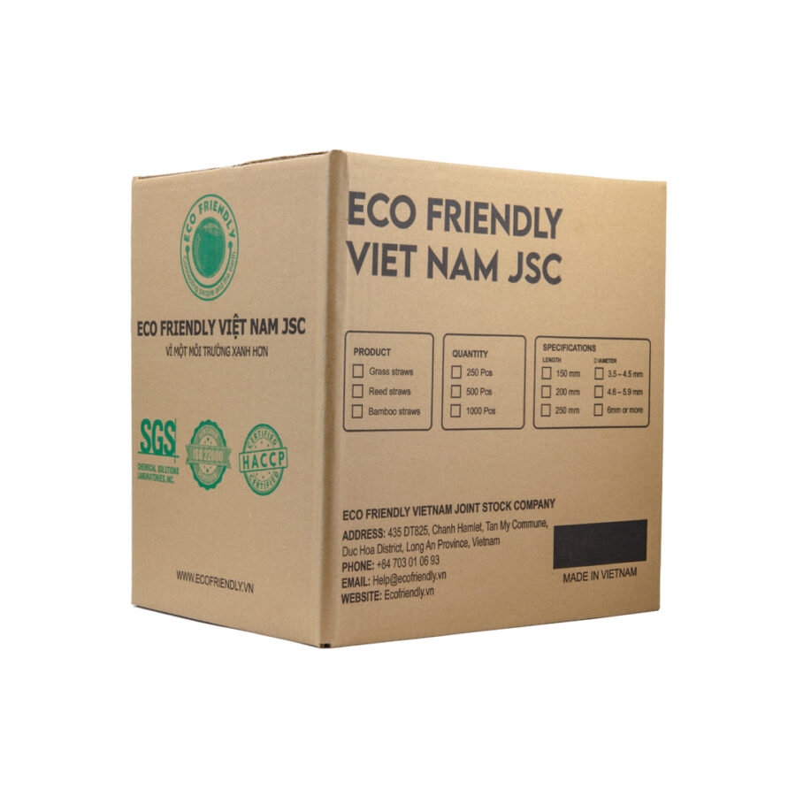 Thùng 2500 Ống Hút Cỏ Khô Tự Nhiên Greener (5x200mm) - Giải Pháp Chuyên Nghiệp Cho Horeca
