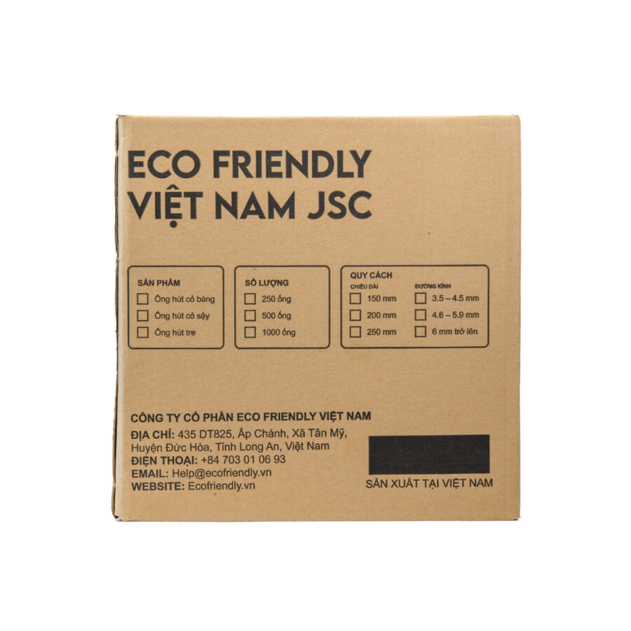 Thùng 2500 ống Hút Cỏ Khô Greener (Size 5x150mm) - Sự Tinh Tế Cho Ly Cocktail Của Bạn